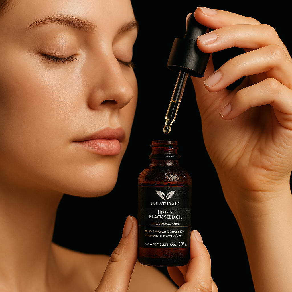 SA Naturals Black Seed Oil 30ML with dropper, cold-pressed for skin and hair care. Buy Black Seed Oil Benefits and enjoy up to 20% off now.